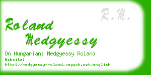 roland medgyessy business card